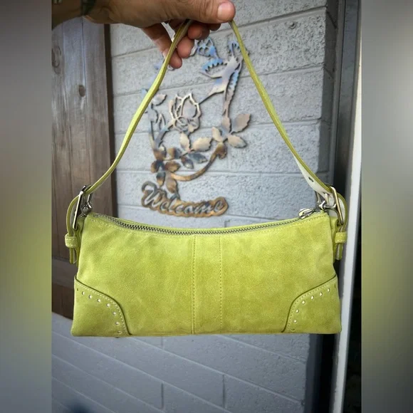 Vintage Coach Suede Demi Baguette #5032 - Picture 6 of 14